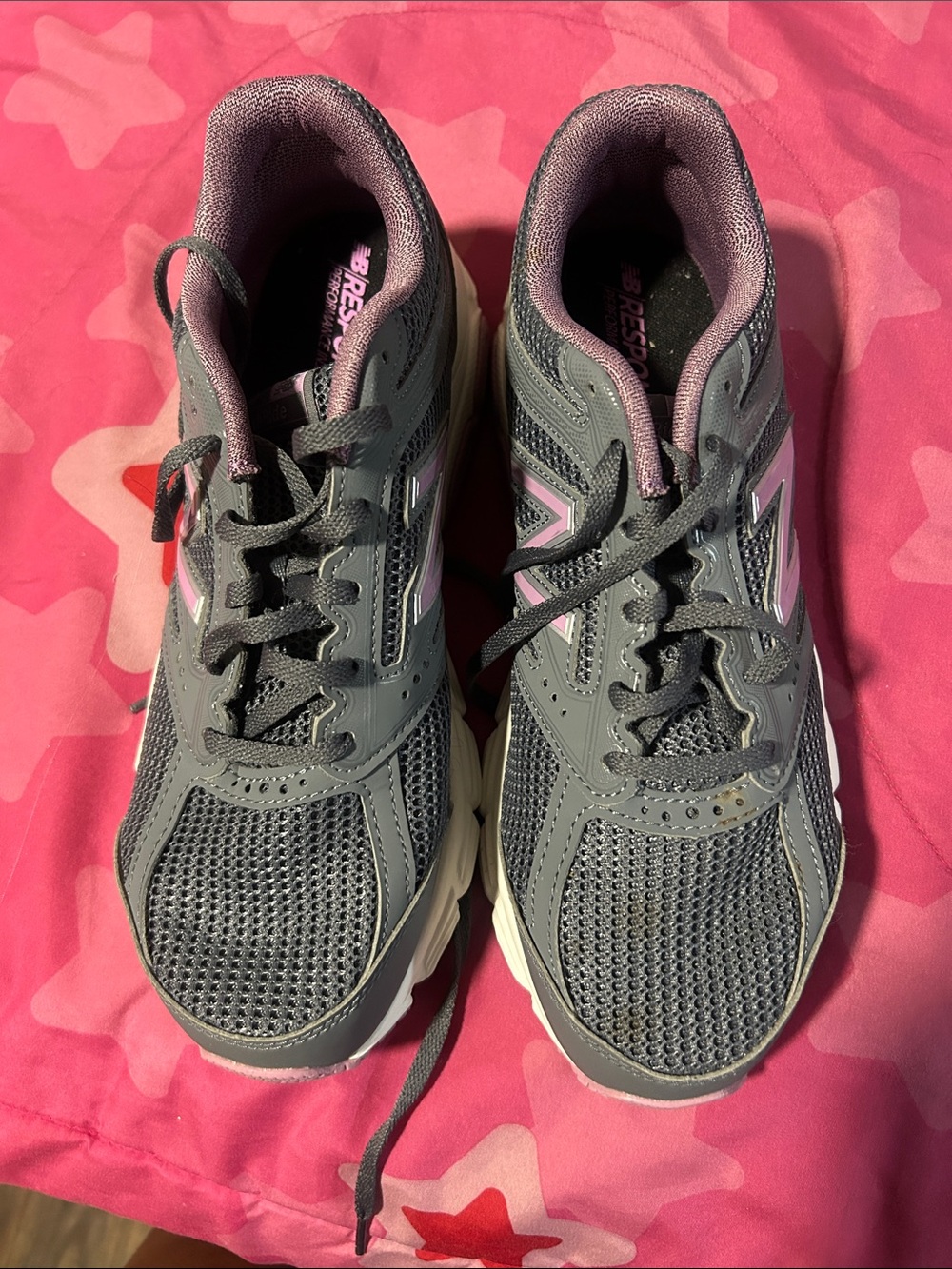 New Balance Gray and Purple Women's Running Sneakers